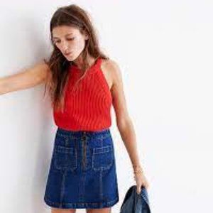MADEWELL Denim A-Line Skirt